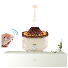 Imagem de Umidificador Vulcão Difusor De Aromas C/ Controle Remoto Aromaterapia