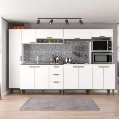 Imagem de Cozinha Completa Carol 11 Portas 3 Gavetas Branco - Jcarvalho
