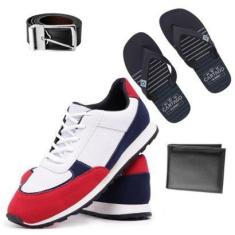 Imagem de Tenis Masculino Original Jogger Kit Cinto Carteira e Chinelo-Masculino