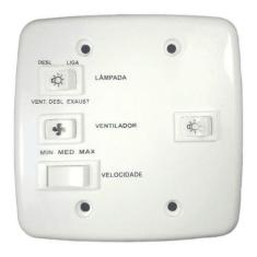 Imagem de Controle Ventilador Teto 4X4 C/ Capacitor 220V 2 Lâmpadas  - Reamar