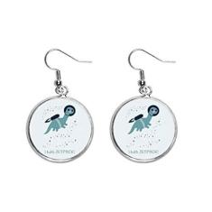 Imagem de Brinco feminino com pingente de prata e alienígena Spacewalk Universe And Alien