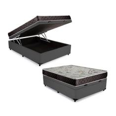 Imagem de Cama Box Baú Casal Colchão Gold Espuma D33 Acolchões + Box Sintético 59x138x188