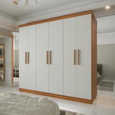 Imagem de Guarda Roupa 6 Portas 4 Gavetas Supreme Freijó/Off White