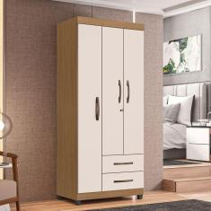 Imagem de Guarda Roupa Solteiro 3 Portas Avanhandava Nature Off White