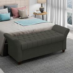 Imagem de Recamier Calçadeira Bau 140 Cm Pes Mdf Ogeo Linho Sl 74 Peer