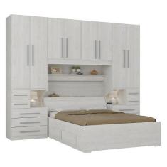 Imagem de Guarda-Roupa De Casal Com Cama Bau Queen Size Embutida 1223 Carvalho C