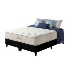Imagem de Cama Box Queen Preto + Colchão Molas Ensacadas Boston 158cm