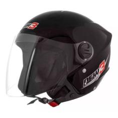 Imagem de Capacete Moto Aberto New Liberty 3 Preto Viseira Cristal Inmetro Taman