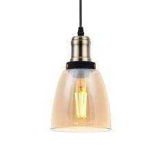 Imagem de Lustre Pendente Blumenau Vintage Dome Âmbar E27 Bivolt