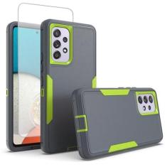 Imagem de Zoeirc Capa para Galaxy A53 5G, Samsung A53 5G SM-A536U com protetor de tela de vidro temperado, suporte de camada dupla, suporte magnético para carro, capa de proteção à prova de quedas para Samsung