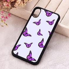 Imagem de Capa para celular para iPhone 6 6S 7 8 Plus X Xs XR 11 12 13 Mini Pro Max silicone roxo borboletas, para iPhone 6S Plus