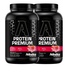 Imagem de 2 Proteina Premium Whey Isolado Morango 900G - Atlhetica - Atlhetica N