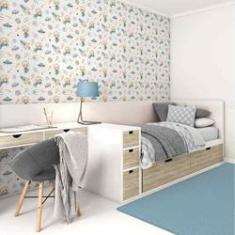 Imagem de Papel de Parede Adesivo Infantil Gatinho Astronauta