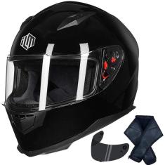 Imagem de Capacete de motocicleta ilm Full Face com lenço de pescoço de inverno dot