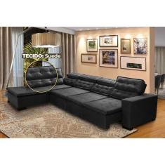 Imagem de Sofá Reclinável Reclinável e Chaise 7 Lugares 370cm Confortável Megasul