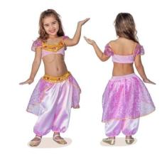 Imagem de Fantasia Jasmine Odalisca Princesa Infantil Carnaval Festas - C.F.FANT