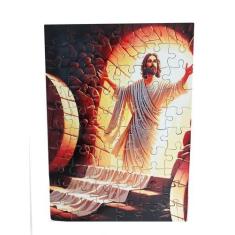 Imagem de Quebra-Cabeça Infantil Jesus Ressuscitado 60 Peças + Terço - Coleção T