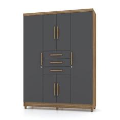 Imagem de Guarda Roupa Solteiro 6 Portas e 3 Gavetas Imperial Nature/Alasca - Pallazio