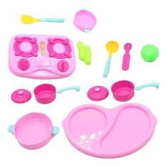 Imagem de Kit Cozinha Completa Fogão, Panela E Bandeja Infantil 13 Pçs - Str Sto