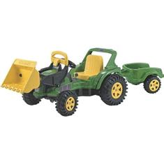 Imagem de Trator Eletrico Biemme Big Joao Boss 12V Pa e Caçamba Verde