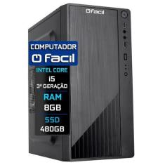 Imagem de Computador Fácil Intel Core I5 (Terceira Geração) 8Gb Ssd 480Gb - Fáci