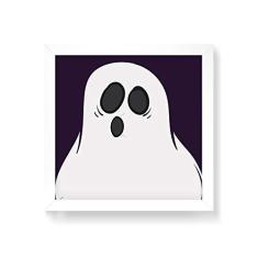 Imagem de Arte Maníacos Quadro Decorativo Fantasma - 30x30cm (Moldura em laca )