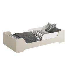 Imagem de Cama Evolutiva 2 em 1 Zaki com Proteção Lateral Lisa - Reller Móveis Areia Fosco