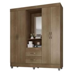 Imagem de Guarda Roupa Casal Capela Lite Carvalho Oak - Móveis Leão - Moveis Lea