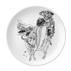 Imagem de Dao Religion China Lao Tzu Prato decorativo de porcelana Salver Prato de jantar