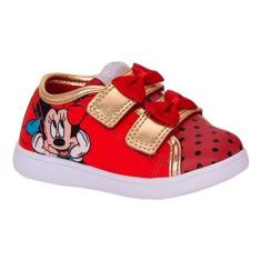 Imagem de Tênis Infantil Feminino Minnie Disney Nº27 Cor Vermelho - Sugar Shoes