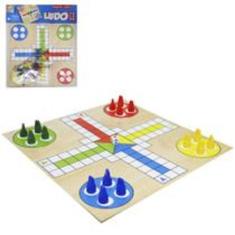 Imagem de Jogo Ludo Com Tabuleiro De Madeira Mdf + 1 Dado E 16 Pinos Coluna/Pais