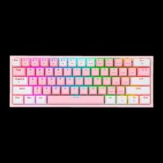 Imagem de Teclado Gamer Redragon K616-RGB pw Fizz Pro - Rosa/Branco