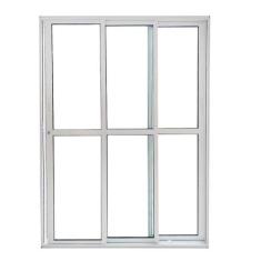 Imagem de Porta de Alumínio Sacada 3 Folhas Móveis Branco Linha 25 Com Fechadura
