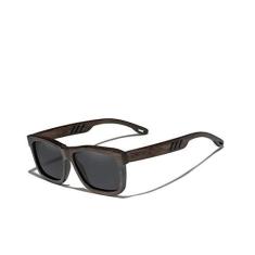 Imagem de Óculos de Sol Masculino Artesanal Bambu Kingseven Proteção Polarizados UV400 Espelho GC5907 ()