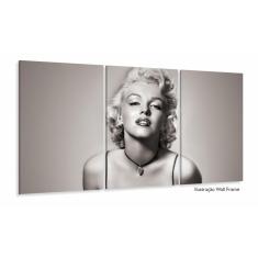 Imagem de Quadro Decorativo Marilyn Monroe Mosaico 3 peças 120x60 sala