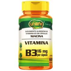 Imagem de Vitamina B3 Niacina Vegana 60 cápsulas de 500mg - Unilife