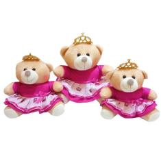 Imagem de Ursa Pelúcia Princesa Pink 3 un