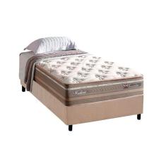 Imagem de Cama Box Solteiro: Colchão Molas Herval Maxspring Moskow + Base Crc Suede Clean(88X188)