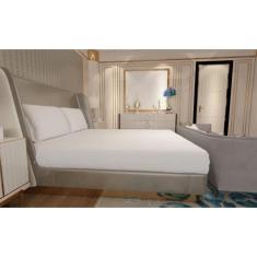 Imagem de Jogo de Lençol Zono Enxovais Cama Casal Full 3 Peças Malha 100% Algodão Smoke