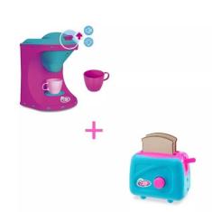 Imagem de Kit Cozinha Infantil Cafeteira E Torradeira Brinquedo - Usual Brinqued