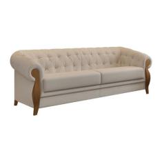 Imagem de Sofá 3 Lugares 244cm Pugle Bouclé Suave Bege - Sallar Home