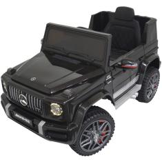 Imagem de Mini Carro Elétrico Infantil Criança 12V Mercedes G63 Amg Controle Remoto Preto Brinqway BW-124
