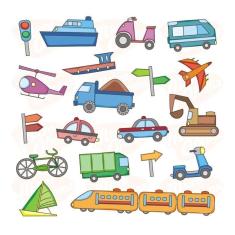 Imagem de Adesivo De Parede Decorativo Infantil Quarto Carrinho Barco