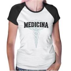 Imagem de Baby Look Raglan Medicina - Foca Na Moda