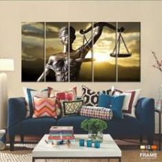 Imagem de Quadro Decorativo Deusa Advocacia 5 partes 140x65 5 peças