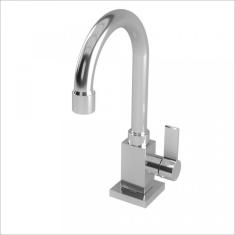 Imagem de Kit Cuba RT55 com Torneira Luxo 1195 Metal e Válvula 1 Polegada e Sifão Pvc e Flexível Compace  Escuro