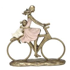 Imagem de scultura Mae E Filha Na Bike Em Resina