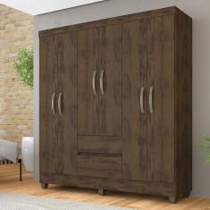 Imagem de Guarda Roupa Casal Cancun 6 Portas 2 Gav Capuccino - Móveis Arapongas