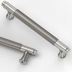 Imagem de Asidrama Pacote com 10 puxadores de armário de cozinha de níquel acetinado escovado de 128 mm, puxadores de armário de cozinha para puxadores de gaveta de armário