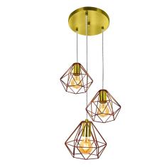 Imagem de Pendente Diamante Aramado Triplo Cobre C/  Esplêndido